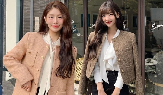 Sơ mi thắt nơ + áo khoác cổ tròn: Combo vừa thanh lịch vừa điệu đà trong mùa lạnh