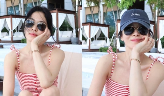 Hiếm hoi lắm Song Hye Kyo mới khoe ảnh mặc đồ bơi, visual vóc dáng xứng đáng điểm 10!