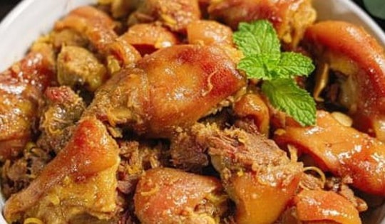 Cách nấu chân giò giả cầy đơn giản