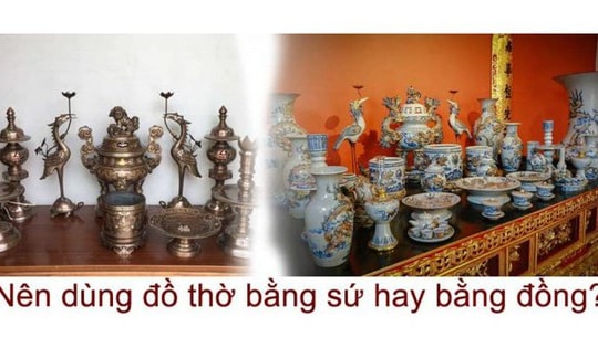 Nên dùng bát hương bằng đồng hay bằng sứ để thờ cúng