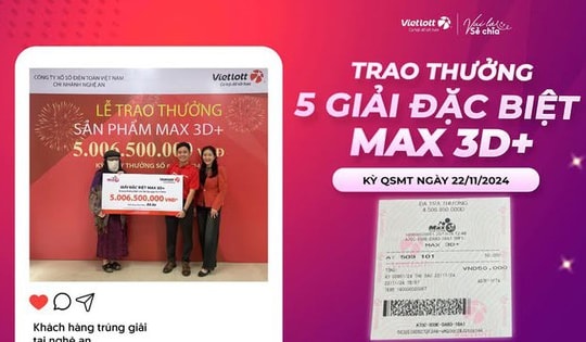 Bỏ 50 ngàn đồng mua Vietlott, người phụ nữ bất ngờ nhận tin trúng 5 giải đặc biệt tiền tỷ