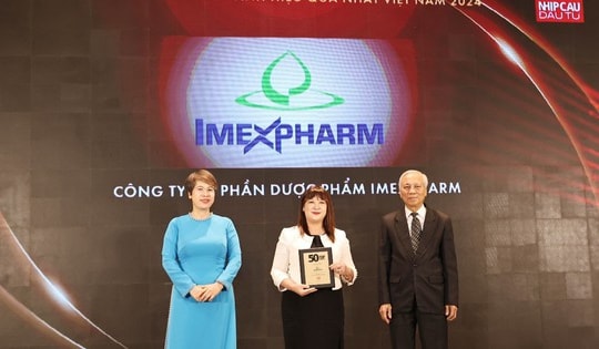 Imexpharm tiếp tục được vinh danh trong Top 50 Công ty Kinh doanh Hiệu quả nhất Việt Nam năm 2024