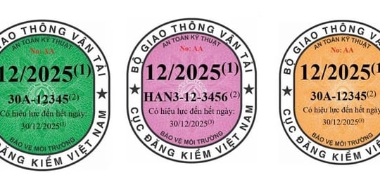 Ba loại tem kiểm định ô tô, xe máy phải dán năm 2025