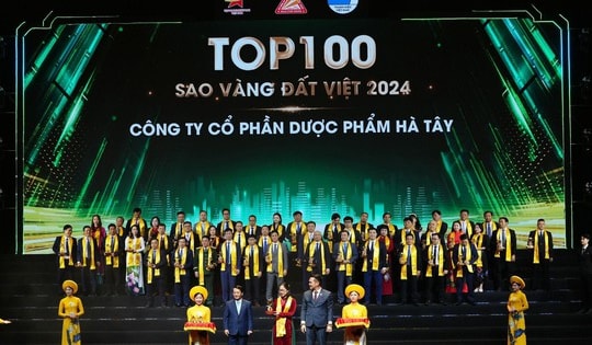 Dược Hà Tây được vinh danh trong top 100 thương hiệu tiêu biểu Việt Nam đạt Giải thưởng Sao Vàng đất Việt 2024