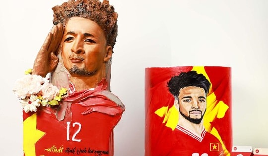 Nhất Hương làm bánh điêu khắc 3D gửi lời chúc tới Nguyễn Xuân Son