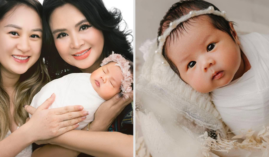 Diva Thanh Lam khoe cháu ngoại tròn 1 tháng tuổi