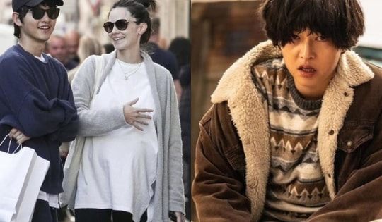 Song Joong Ki gây ngán ngẩm khi hở tí lại lôi vợ con ra PR phim mới