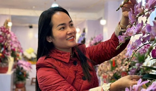 Đếm cành thu tiền, thợ cắm hoa lan hồ điệp bỏ túi 3 triệu đồng/ngày