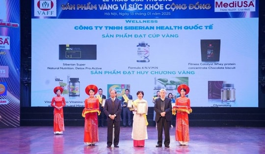 Công ty Siberian Health Quốc tế lần thứ 10 nhận giải thưởng Sản Phẩm Vàng Vì Sức Khỏe Cộng Đồng