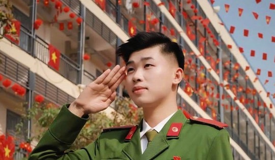 'Hút mắt' với background Tết của sinh viên Học viện Cảnh sát Nhân dân