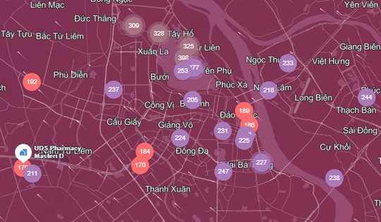 Không khí Hà Nội hôm nay: Chỉ số ô nhiễm không khí nghiêm trọng, điểm danh những điểm vượt mức quy định