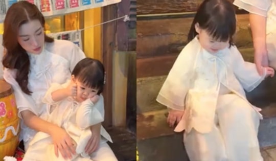 Con gái Hoa hậu Đỗ Mỹ Linh xinh xắn đi chơi ngày giáp Tết