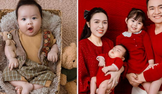 Quý tử 3 tháng tuổi đáng yêu của MC Hạnh Phúc