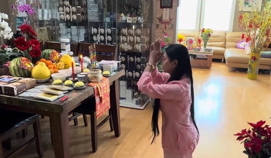 Nữ NSƯT là con dâu Thanh Tuyền cúng lớn trong biệt thự 2 triệu đô tại Mỹ