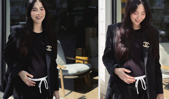 Sắc vóc MC Mai Ngọc ở tháng giữa thai kỳ