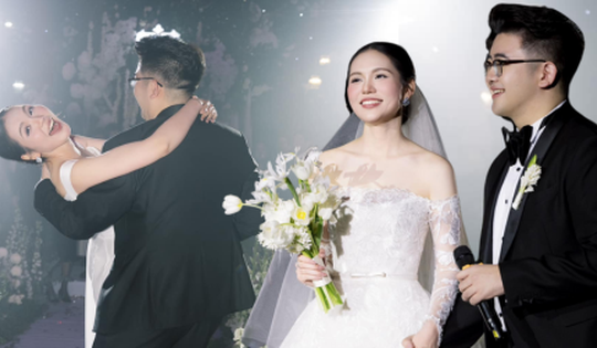 Đám cưới của Hoa hậu Kỳ Duyên và chồng kín tiếng: Cô dâu khoe visual "đỉnh chóp", không gian tiệc đẹp như mơ