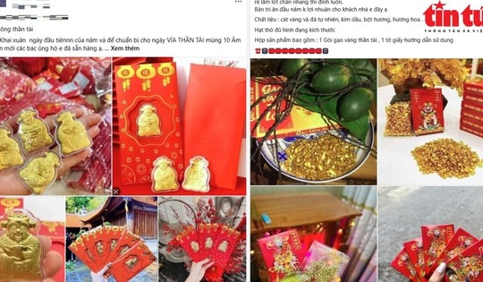 Sôi động thị trường sản phẩm 'ăn theo' ngày vía Thần Tài