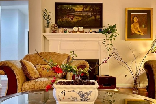 Diệu Hương trang trí biệt thự ở Mỹ đón Tết