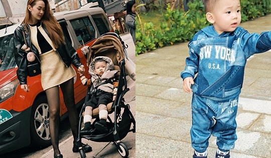 Con trai Minh Hằng đáng yêu trong loạt ảnh đầu xuân