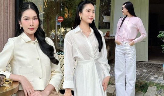 Một Á hậu có phong cách thời trang của người phụ nữ thanh lịch, tri thức