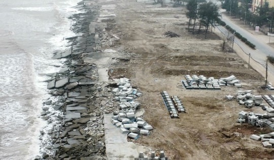 Hiện trạng tuyến kè biển Thịnh Long ở Nam Định ra sao?