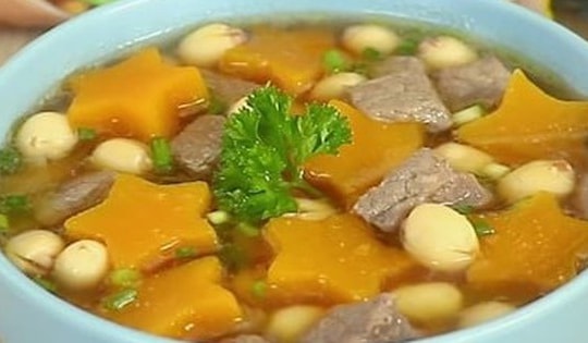 Cách hầm thịt bò bí đỏ thơm ngon