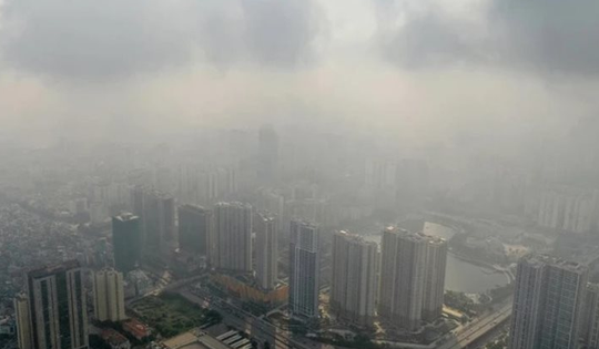 Hà Nội mù mịt vì ô nhiễm không khí sáng nay