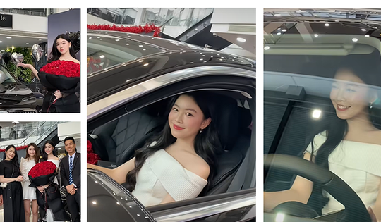 Con gái Quyền Linh 'đập hộp' xe sang hơn 7 tỷ, nhan sắc nức nở, thần thái chuẩn tiểu thư