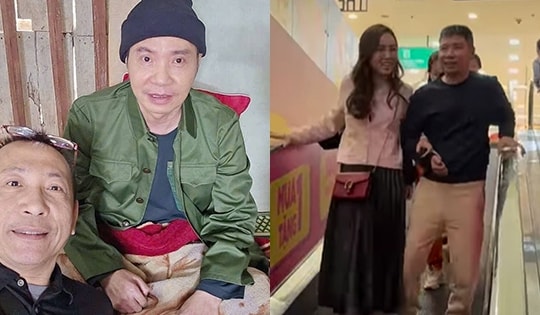 Hình ảnh NSND Công Lý đi siêu thị cùng vợ gây sốt mạng xã hội