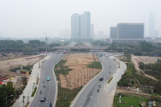 Ngắm diện mạo con đường huyết mạch nối 2 quận Hà Nội sau nhiều năm thi công