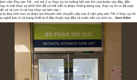 Bộ Y tế yêu cầu làm rõ vụ gia đình sản phụ tố bác sĩ Bệnh viện Phụ sản Trung ương 'tắc trách'