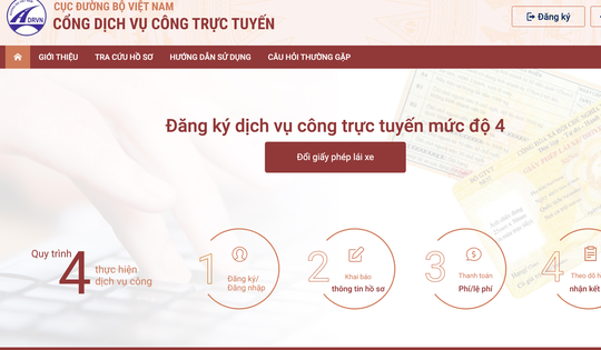 Chi tiết cách đổi giấy phép lái xe online