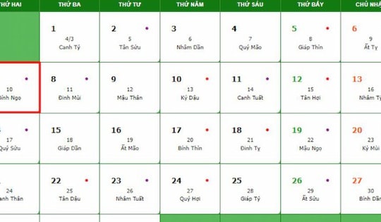 Chi tiết lịch nghỉ lễ Giỗ Tổ Hùng Vương, 30/4 - 1/5 năm 2025