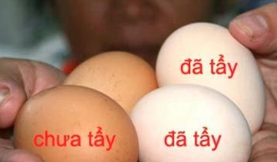 Mẹo hay phân biệt trứng gà bị tẩy trắng