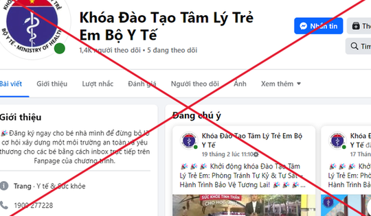 Cảnh báo tình trạng giả mạo Bộ Y tế mở hàng loạt khóa đào tạo tâm lý cho trẻ em để lừa đảo