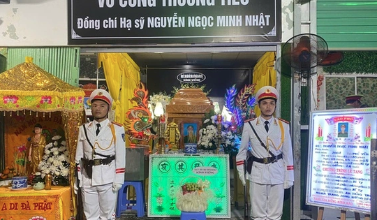 Truy thăng hàm vượt cấp cho chiến sĩ cảnh sát hy sinh khi đang làm nhiệm vụ