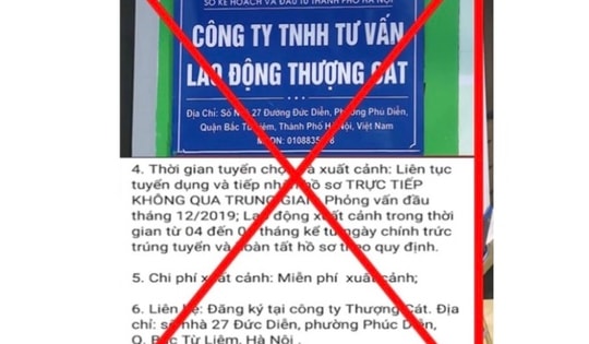 Công an Hà Nội cảnh báo chiêu lừa đảo giả mạo giấy tờ công ty xuất khẩu lao động chiếm đoạt tài sản