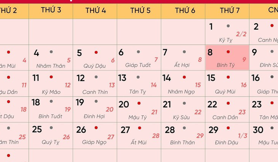 Lịch âm 8/3 - Âm lịch hôm nay 8/3 - Lịch vạn niên ngày 8/3/2025