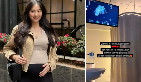 MC Mai Ngọc khoe 'diện mạo' con đầu lòng, niềm vui mẹ bầu ngày 8/3 khiến ai cũng vui lây