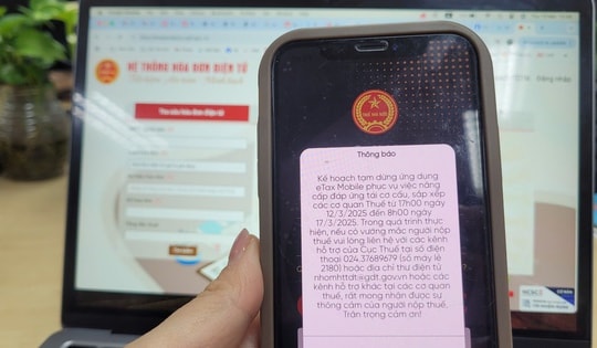 6 hệ thống thuế điện tử này sẽ tạm dừng hoạt động từ nay đến 8h ngày 17/3, kết quả giải quyết sẽ chậm trễ