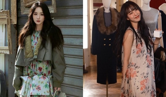 Chênh lệch gần 10 tuổi, Dương Mịch đọ độ trẻ trung với Go Min-si khi cùng diện váy hoa