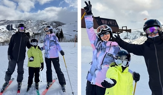 Con gái Tăng Thanh Hà gây chú ý với khoảnh khắc cực ngầu trên núi tuyết