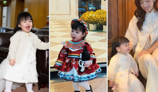 Diện đầm công chúa đáng yêu như con gái Đỗ Mỹ Linh
