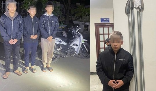 Bắt tại chỗ 3 thanh niên mang 6 giáo nhọn đi đánh nhau