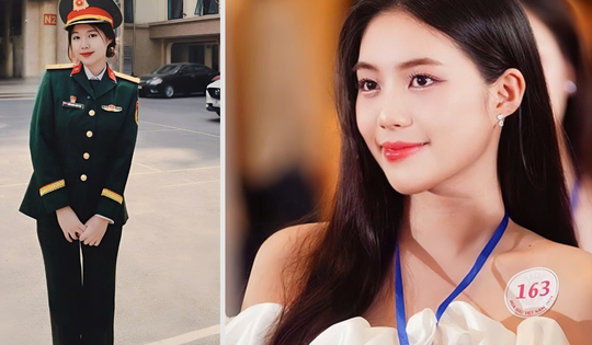 Nữ Thiếu uý gây chú ý tại Hoa hậu Việt Nam 2024