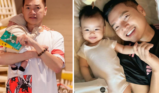 Diện mạo quý tử 5 tháng tuổi của diễn viên Quang Minh và bạn gái kém 37 tuổi