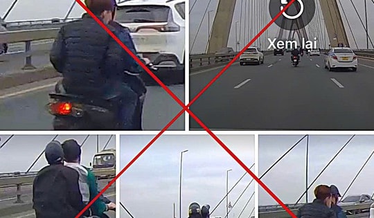 Xác định danh tính nhóm "quái xế" lạng lách, đánh võng trên cầu Nhật Tân