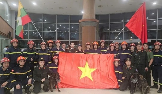 Động đất tại Myanmar: Đội cứu hộ, cứu nạn Việt Nam đến sân bay Yangon
