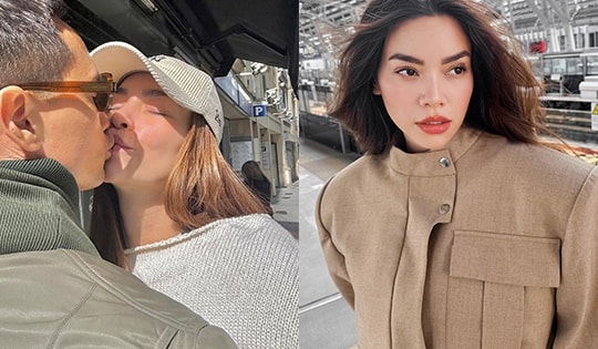 Tình tứ bên Kim Lý ở Paris, Hồ Ngọc Hà gây chú ý bởi làn da mộc mịn màng