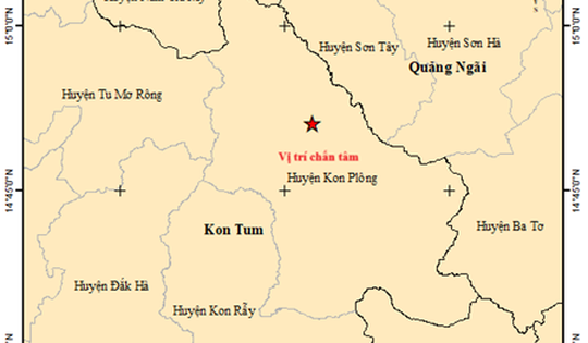 Sáng nay Kon Tum xảy ra liên tiếp 3 trận động đất